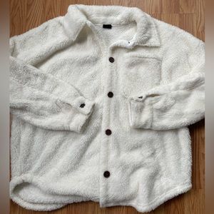 Cream Colored Fuzzy Jacket